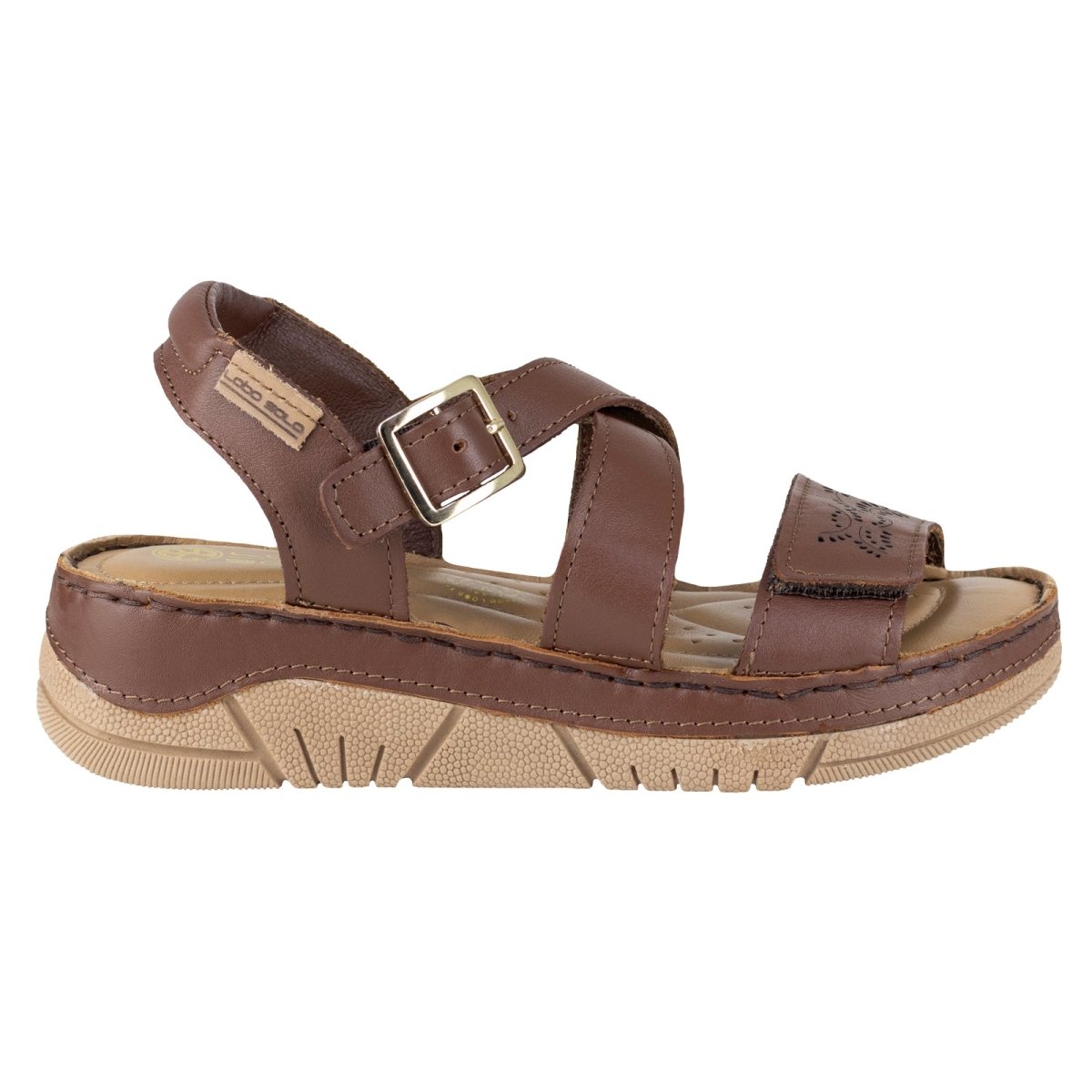 Sandalia Confort Para Dama Lobo Solo 1654 Caoba LS1654 - 220 - ACB - Roma Zapaterías