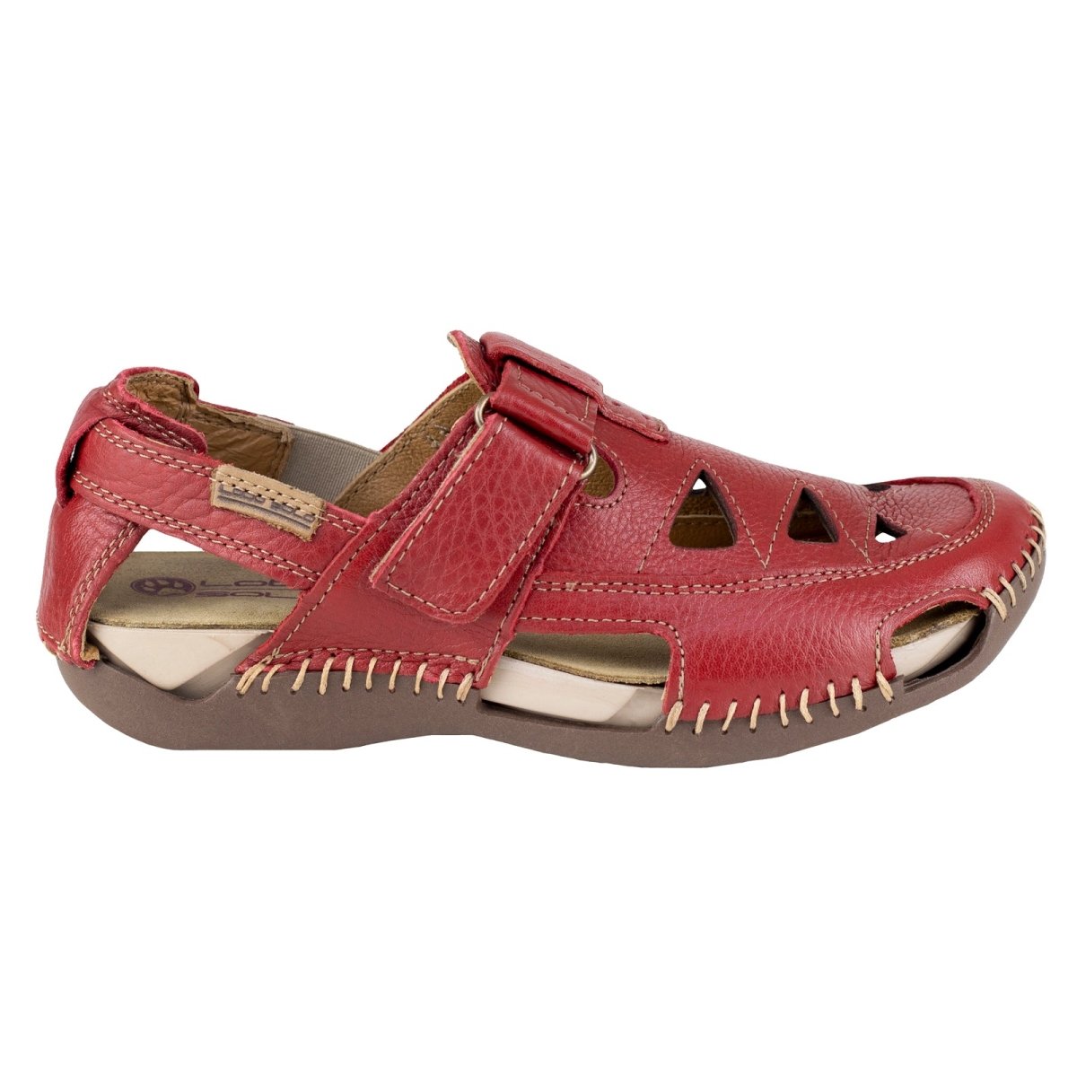Sandalia Confort Para Dama Lobo Solo 1947 Rojo LS1947 - 220 - HRJ - Roma Zapaterías