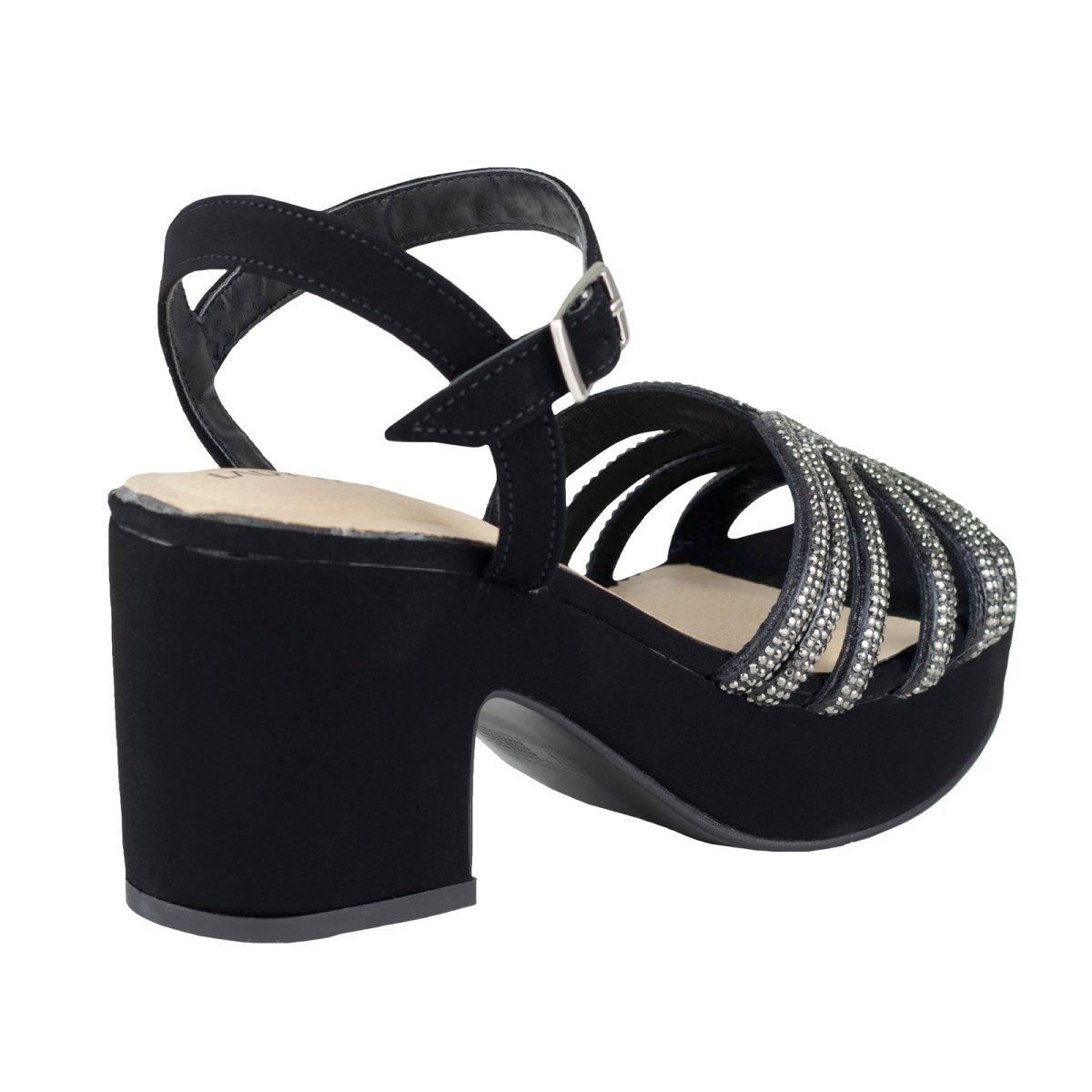Sandalia De Tacón Para Dama Lady Paulina 99433 Negro LP99433 - 220 - NBN - Roma Zapaterías