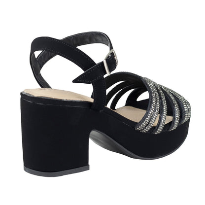 Sandalia De Tacón Para Dama Lady Paulina 99433 Negro LP99433 - 220 - NBN - Roma Zapaterías