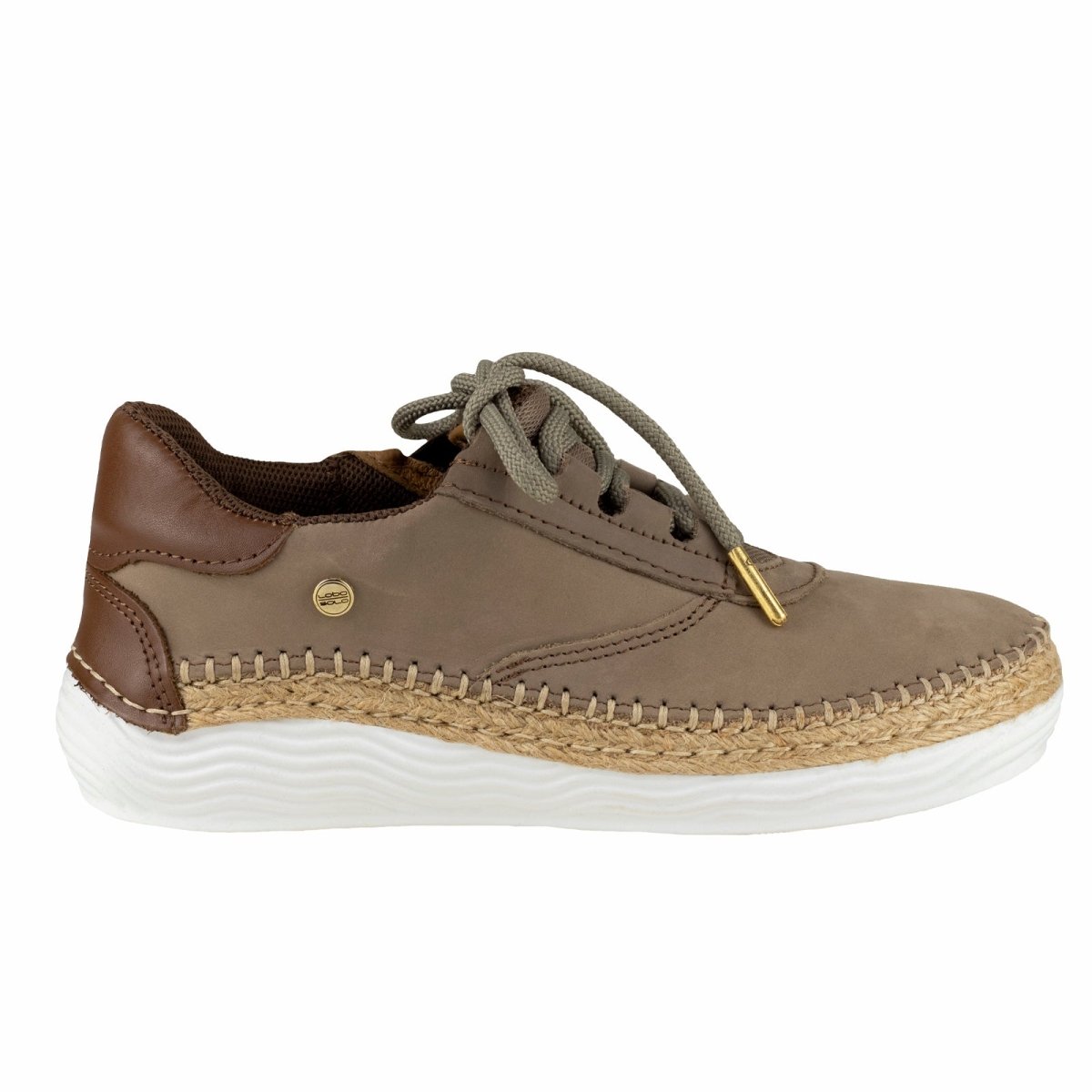 Tenis Casual Dama Lobo Solo Judy 5045 Nobuck Taupe LS5045 - 220 - NBT - Roma Zapaterías