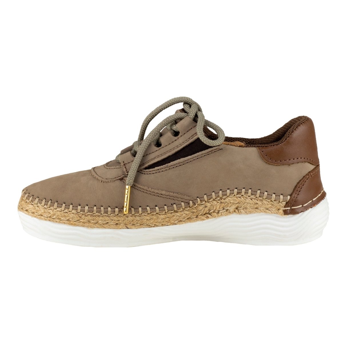 Tenis Casual Dama Lobo Solo Judy 5045 Nobuck Taupe LS5045 - 220 - NBT - Roma Zapaterías