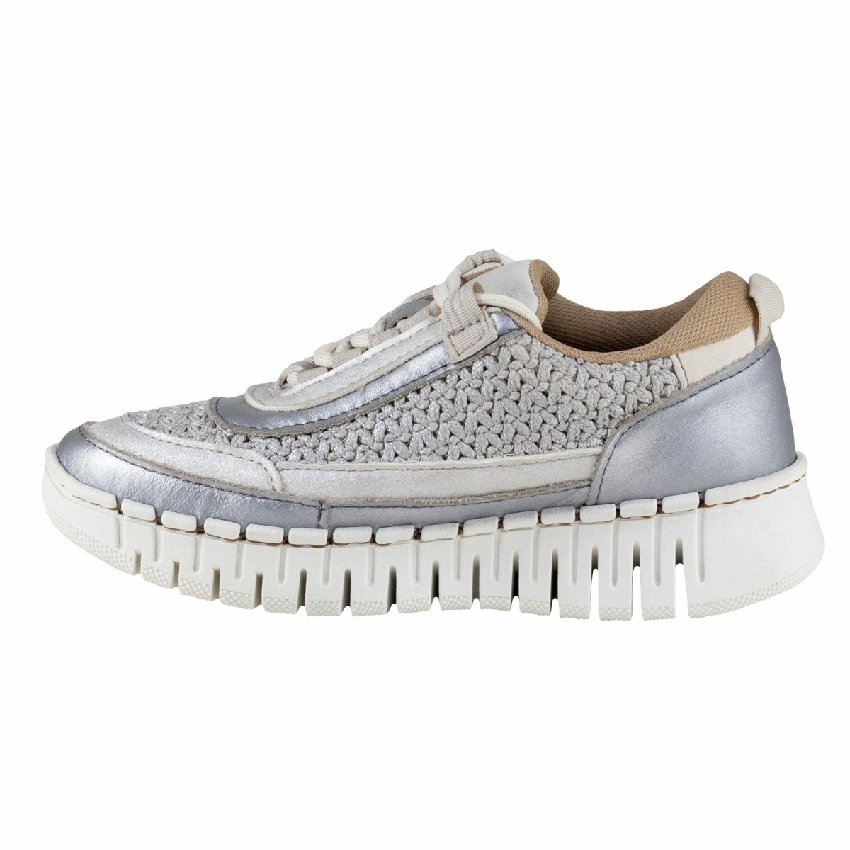 Tenis Casual Dama Lobo Solo Milo 4946 Algodón plata LS4946 - 220 - APT - Roma Zapaterías