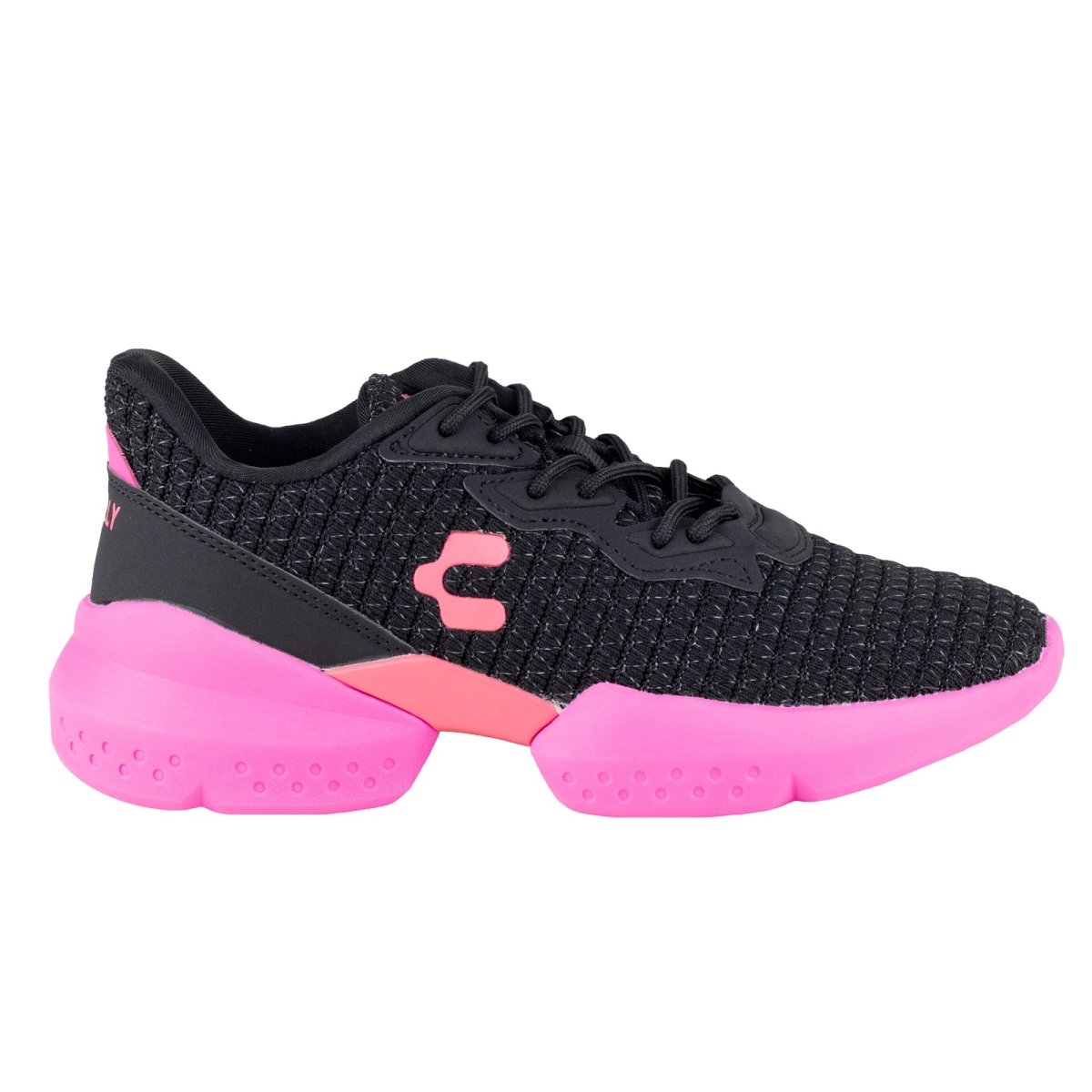 Tenis Running Para Dama Charly 1049938 Negro Fiusha 1049938 - 230 - 002 - Roma Zapaterías