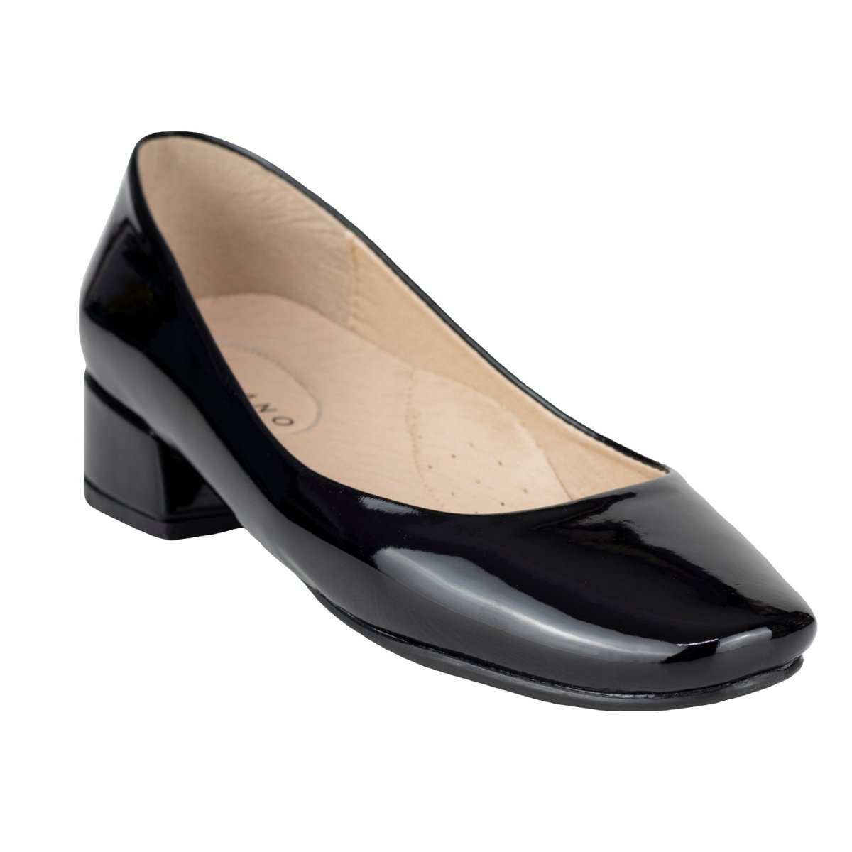 Zapato Flat De Tacón Para Dama Valdano 800 Charol Negro VC800 - 220 - CHN - Roma Zapaterías