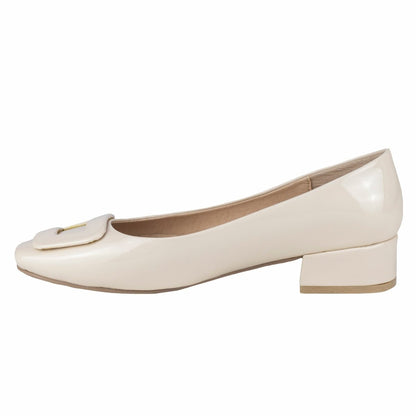 Zapato Flat De Tacon Para Dama Valdano 810 Charol Nude VC810 - 220 - CND - Roma Zapaterías