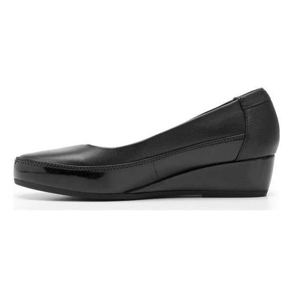 Zapato Negro Flexi Semivestir Mujer 127001 Con Tacon Confort