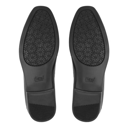 Flats Formal Para Mujer Flexi Piel 126602 Negro Slip On Moda