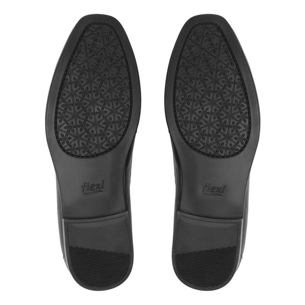 Flats Formal Para Mujer Flexi Piel 126602 Negro Slip On Moda