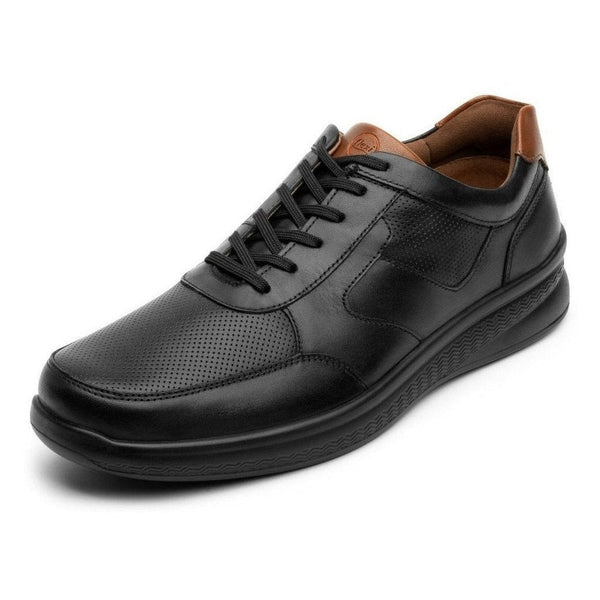 Zapatos De Piel Para Hombre Casuales Flexi 408204 Negro