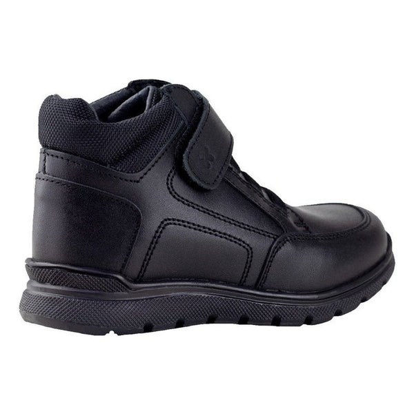 Botin Negro Escolar Piel De Niño Karsten 85910-1a 18-21.5~