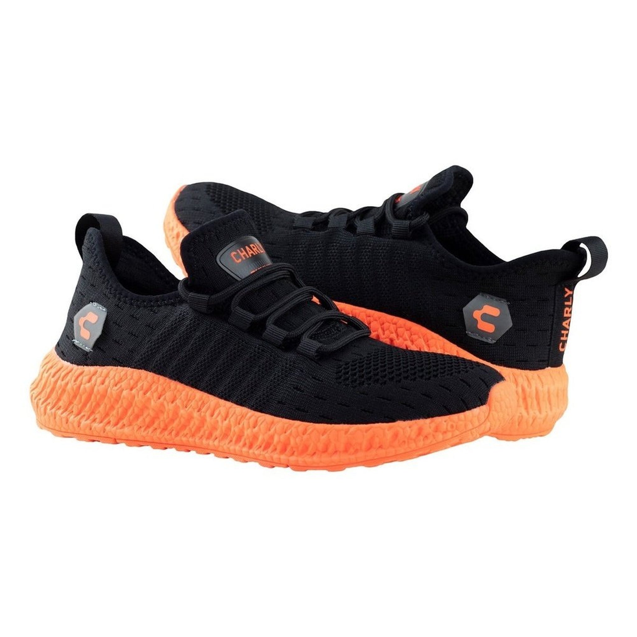 Tenis Charly Hombre Running Mikado 1086108 Negro Naranja