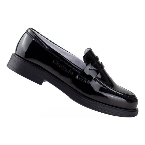 Zapato Loafer De Charol Escolar Chabelo Niñas C563-b Negro
