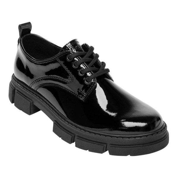 Zapato Flexi Urbano De Charol Para Mujer 124603 Negro Suela Ligera