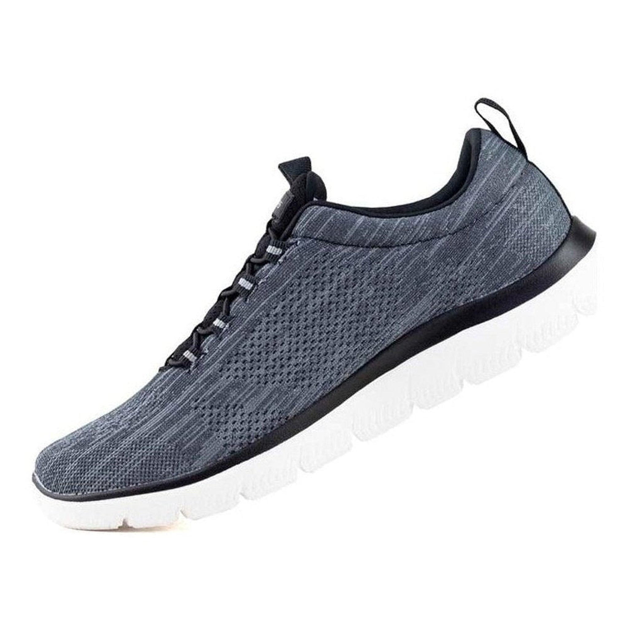 Tenis Para Correr Skechers Lite Weight 232186 Negro Blanco