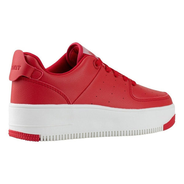 Tenis Urbano Mujer Plataforma Suela Gruesa 1059048 Rojo