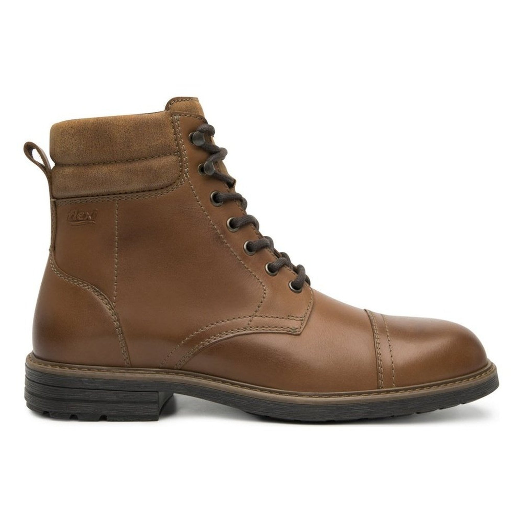 Botin Casual Flexi Semi Vestir 402516 Tan Clasicos Piel Moda