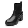 Bota Negra Con Tacon Urbana Para Mujer Flexi 119608 Comoda