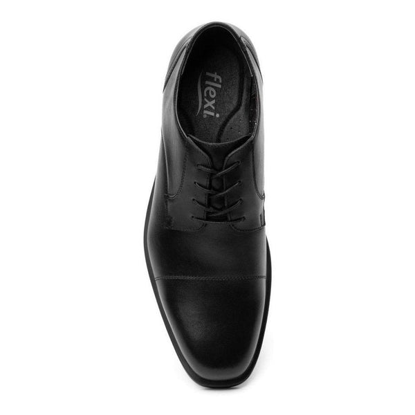 Zapato Derby Flexi Hombre 407801 Negro Piel Lisa Original