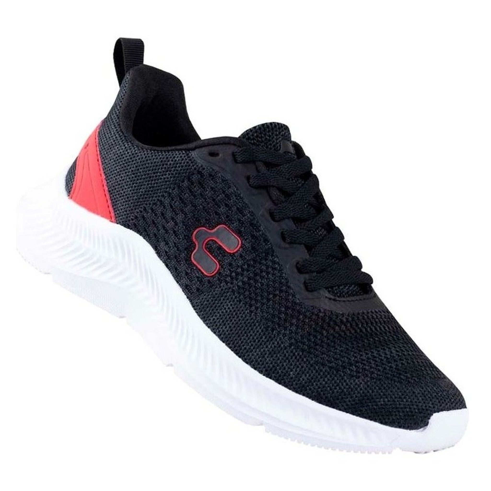 Tenis Charly Running Hombre Mujer Thinny 1086205 Negro Rojo