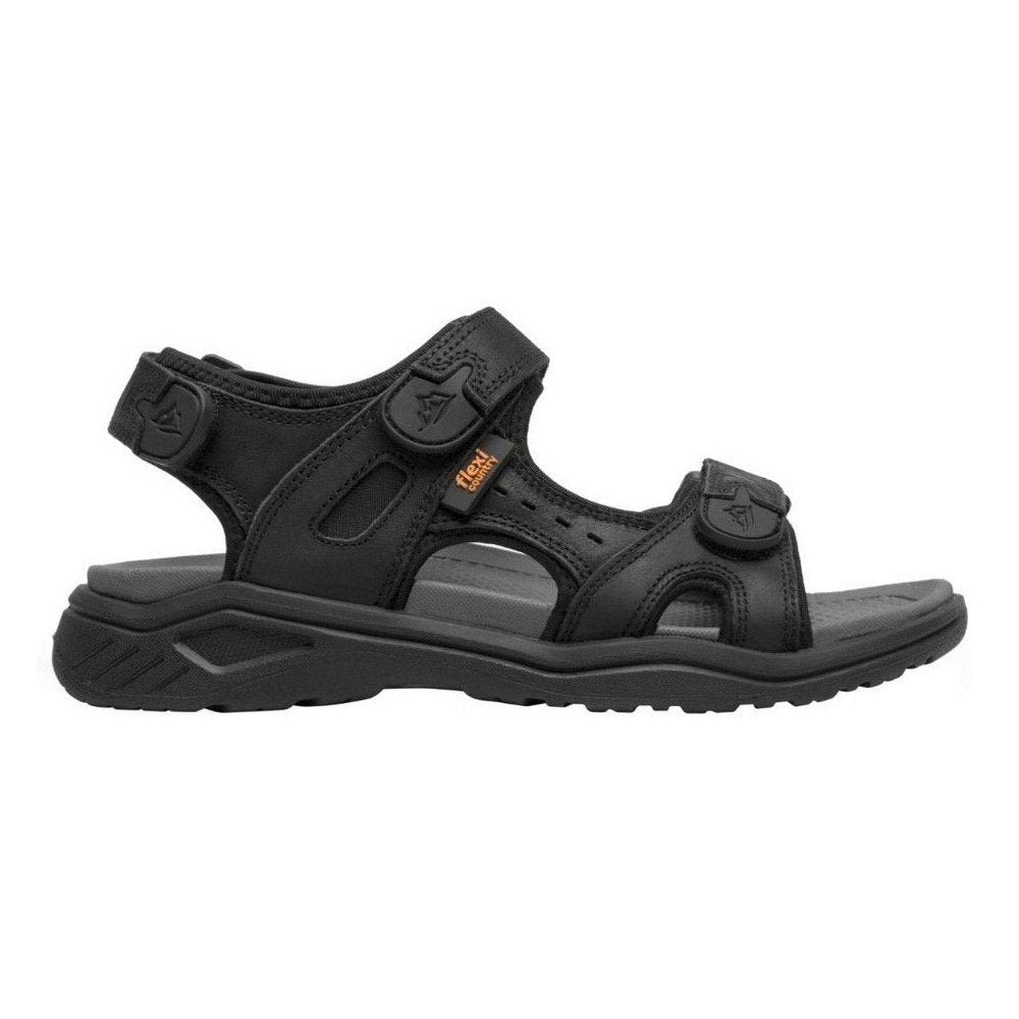 Sandalia Para Hombre Flexi Outdoor 411001 Negro Autoajustabl
