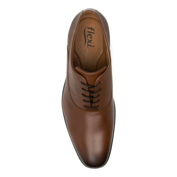 Zapato Flexi Vestir Oxford Para Hombre 413602 Tan Clasicos