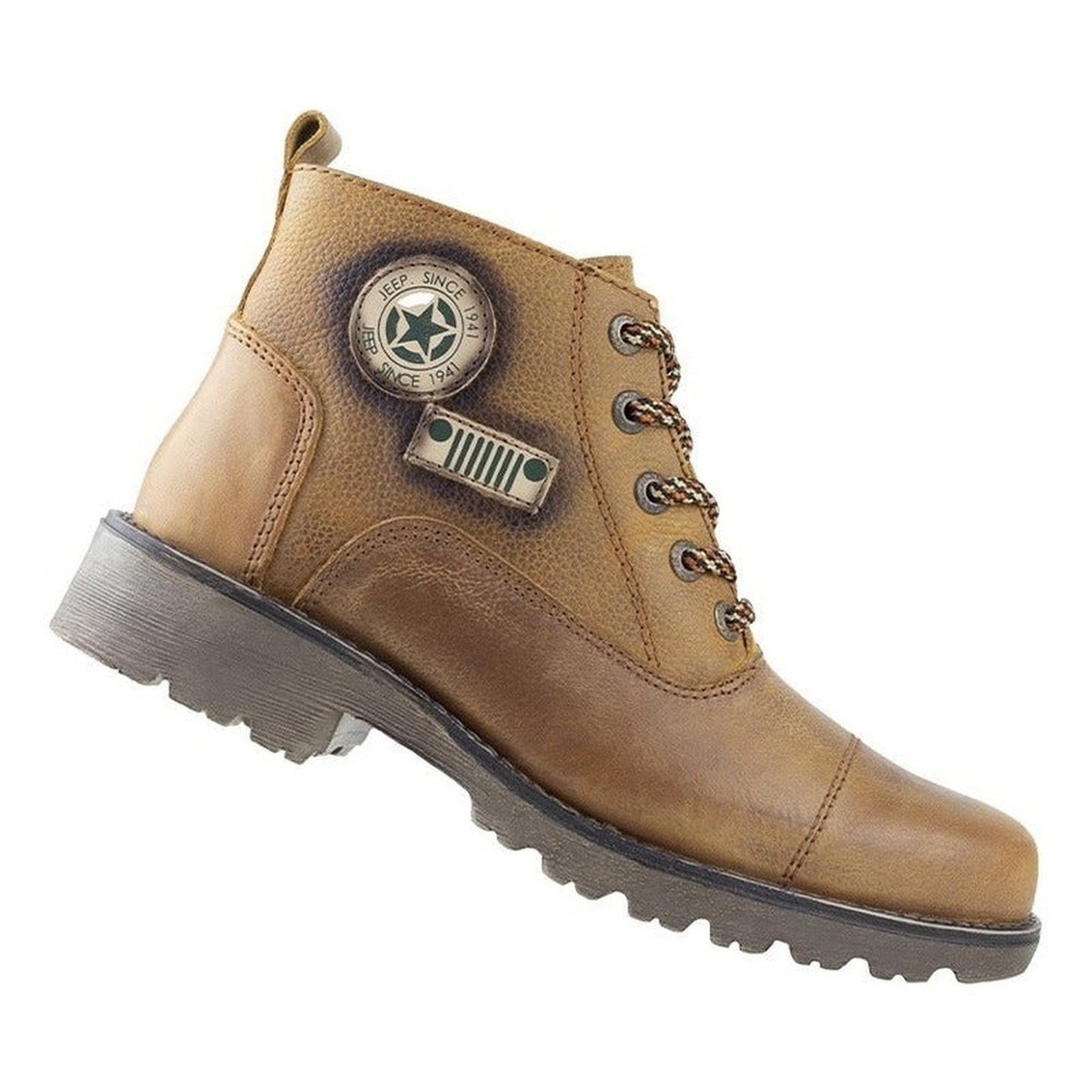 Botas Clasicas De Hombre Jeep Miel Graneada 10158 Comoda