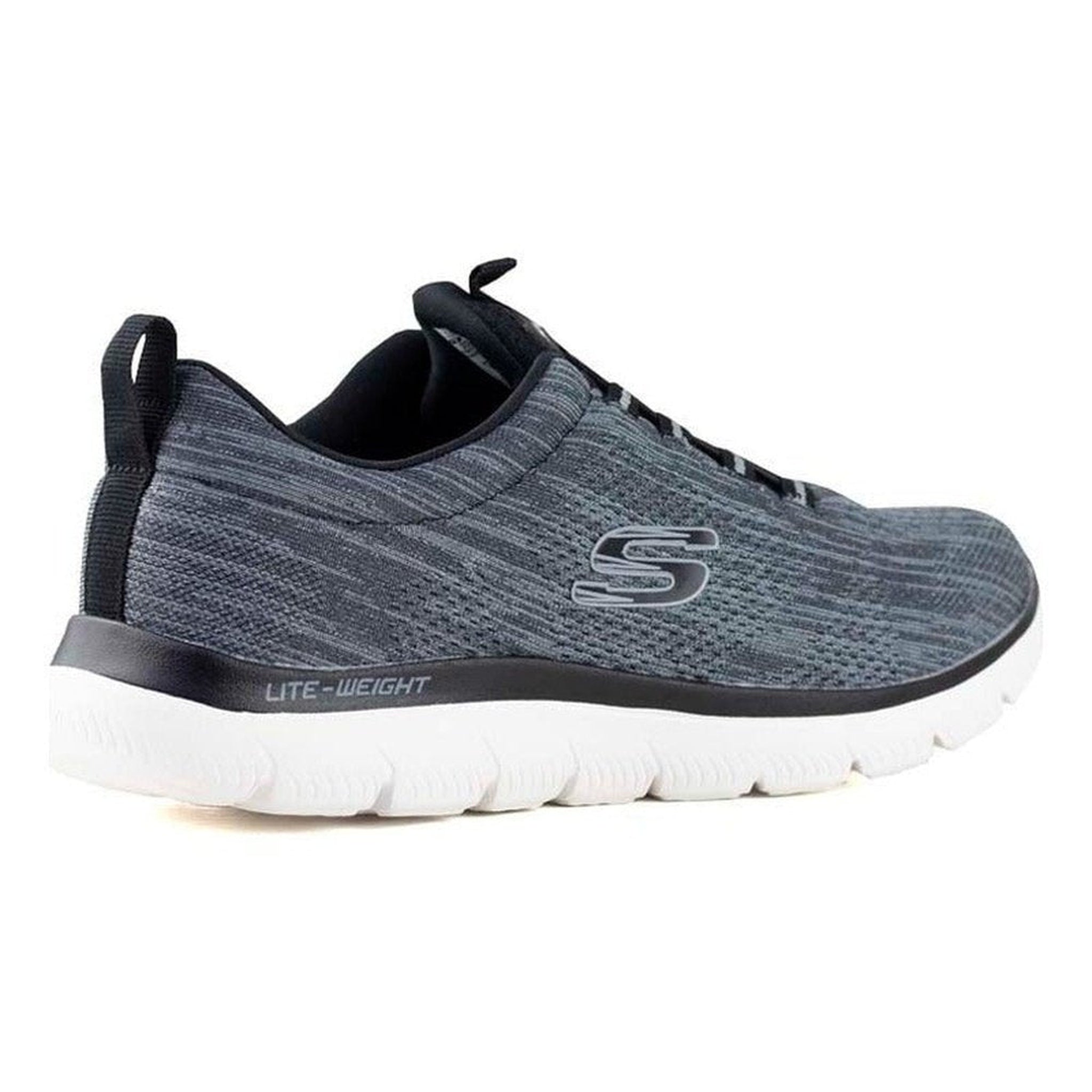 Tenis Para Correr Skechers Lite Weight 232186 Negro Blanco