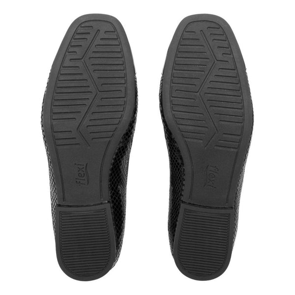 Ballerinas Flats Mujer Flexi Texturizada 119903 Negro Confort