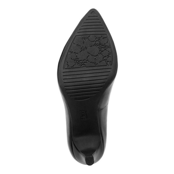 Zapatilla Negra Para Mujer Flexi Piel 104505 Clasica Comoda