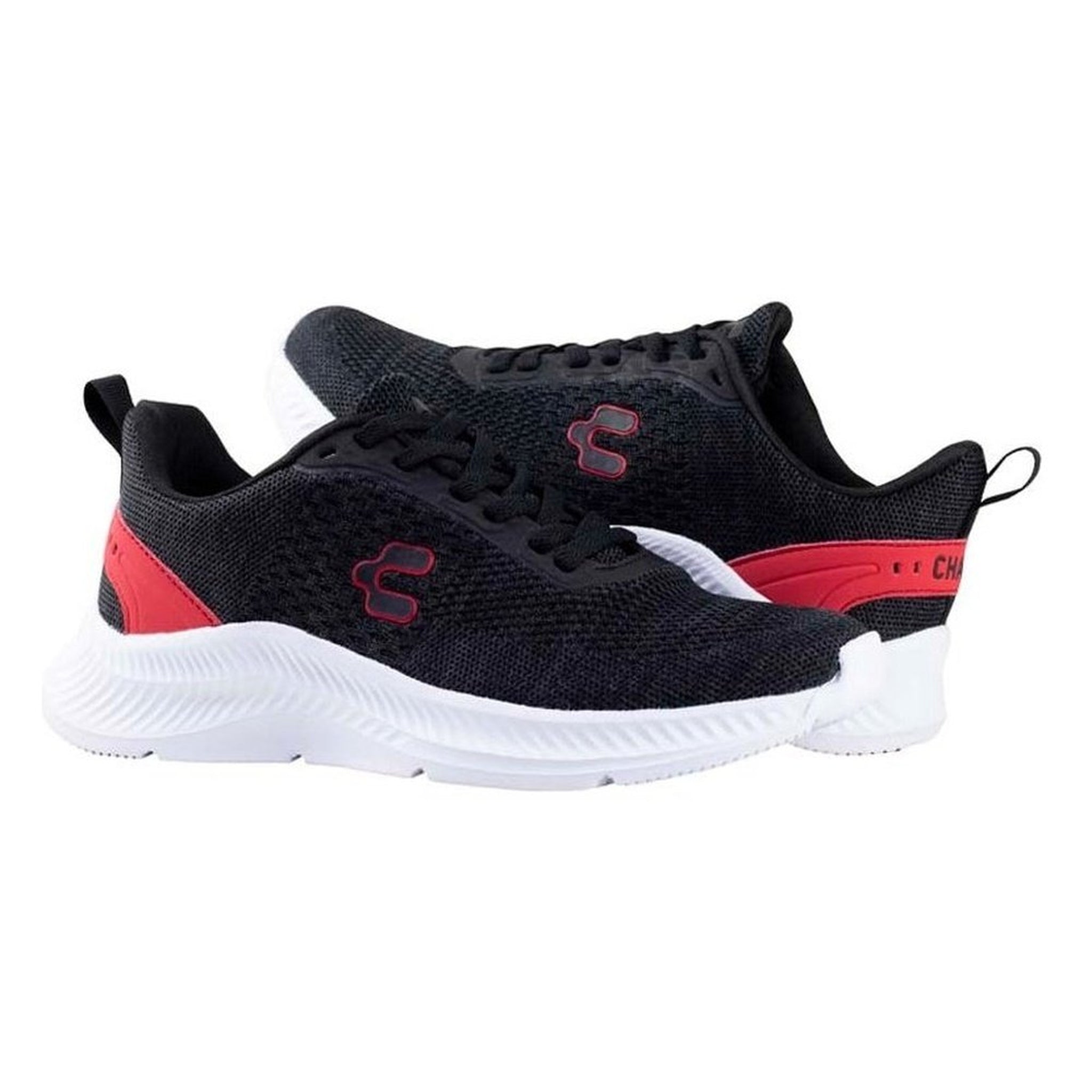 Tenis Charly Running Hombre Mujer Thinny 1086205 Negro Rojo