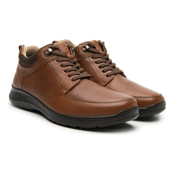 Botin Clasico Para Hombre Flexi Piel Graneada 50816 Tan Moda