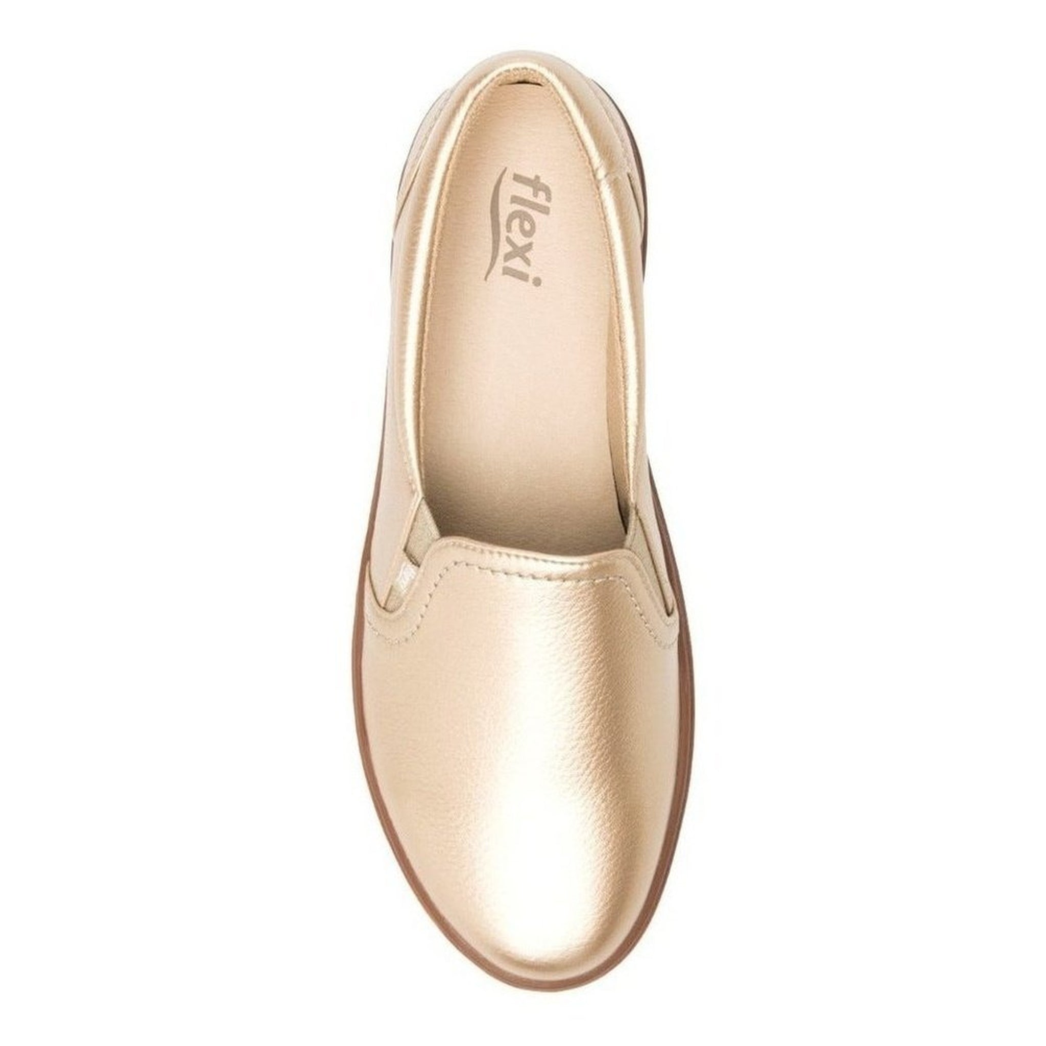Zapatos Urbanos Mujer Slip On Flexi 107701 Oro Moda Sintetic