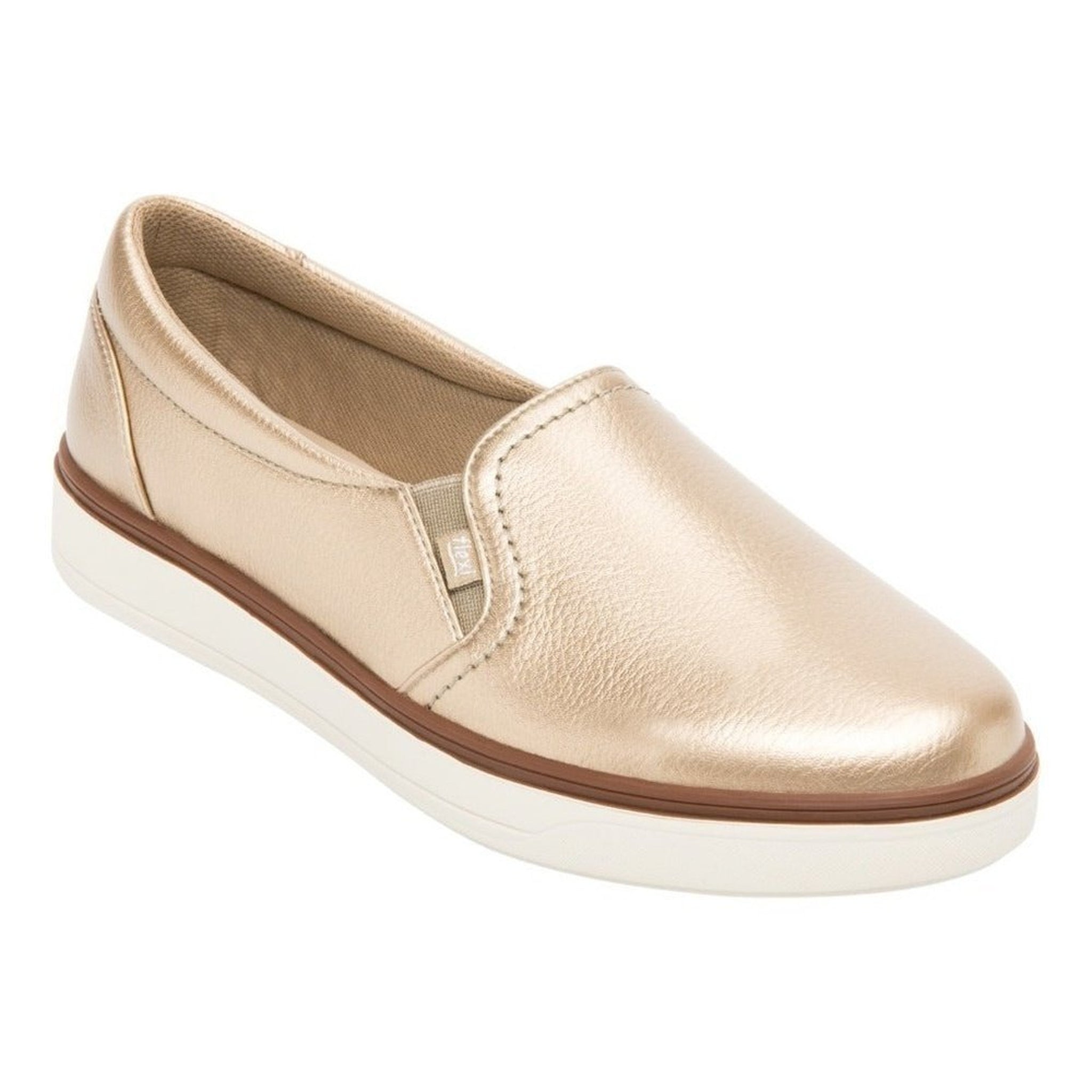 Zapatos Urbanos Mujer Slip On Flexi 107701 Oro Moda Sintetic