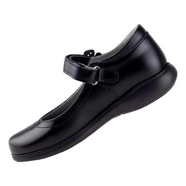 Zapato De Piel Escolar Juvenil Karsten 18801-3a Negro 22-26