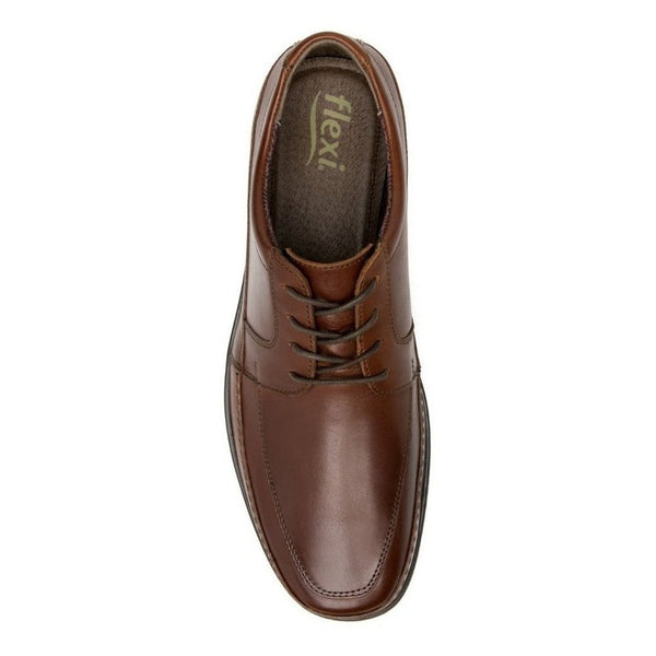 Zapato Oxford Clasico Hombre Semivestir Flexi 413702 Cognac