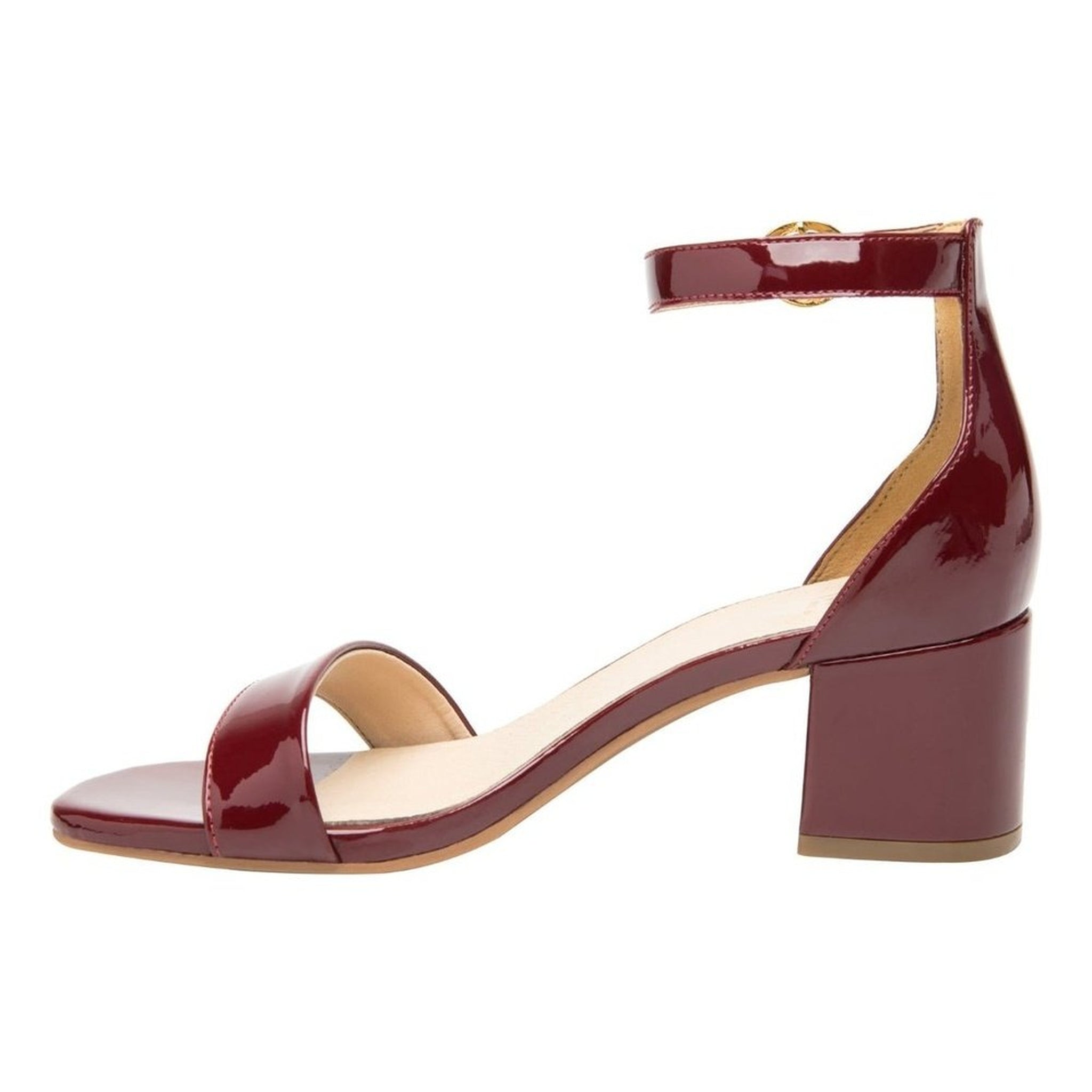 Sandalias Con Tacon Flexi Mujer 106411 Charol Cereza Moderna