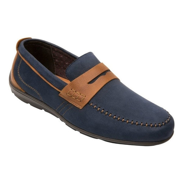 Mocasines Clasicos Flexi Hombre 410402 Azul Piel Nobuck