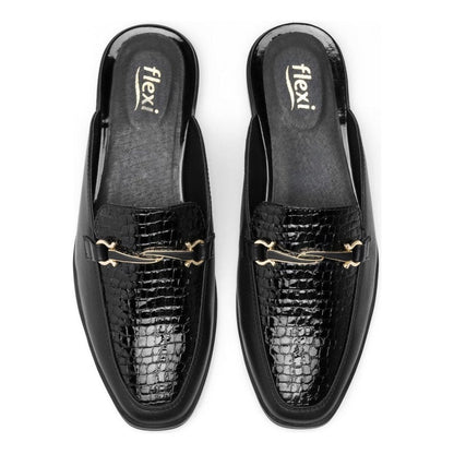 Flats Abierto Mujer Flexi Tipo Slipper 126603 Negro Hebilla