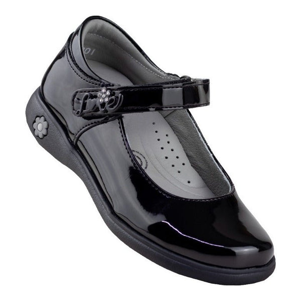Zapato De Niña Charol Escolares Karsten 18801-5a Negro Moda~