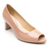 Zapatilla De Tacon Semi Vestir Flexi 124404 Nude Charol Moda