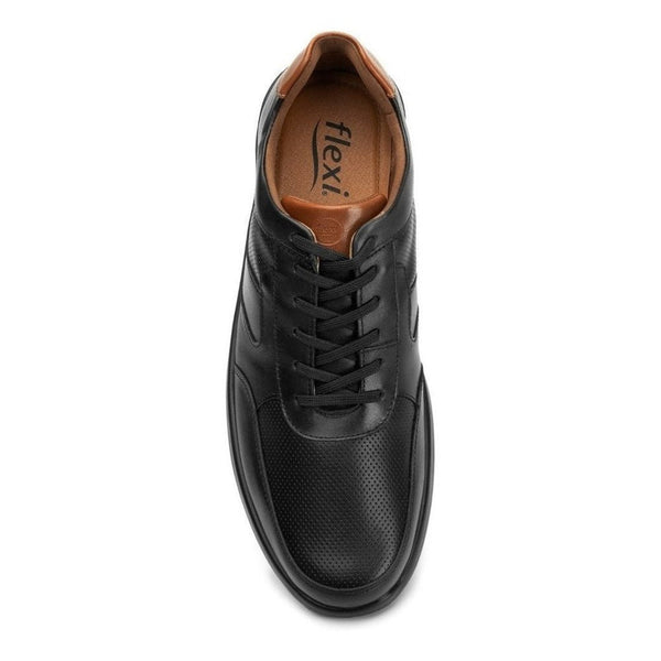 Zapatos De Piel Para Hombre Casuales Flexi 408204 Negro