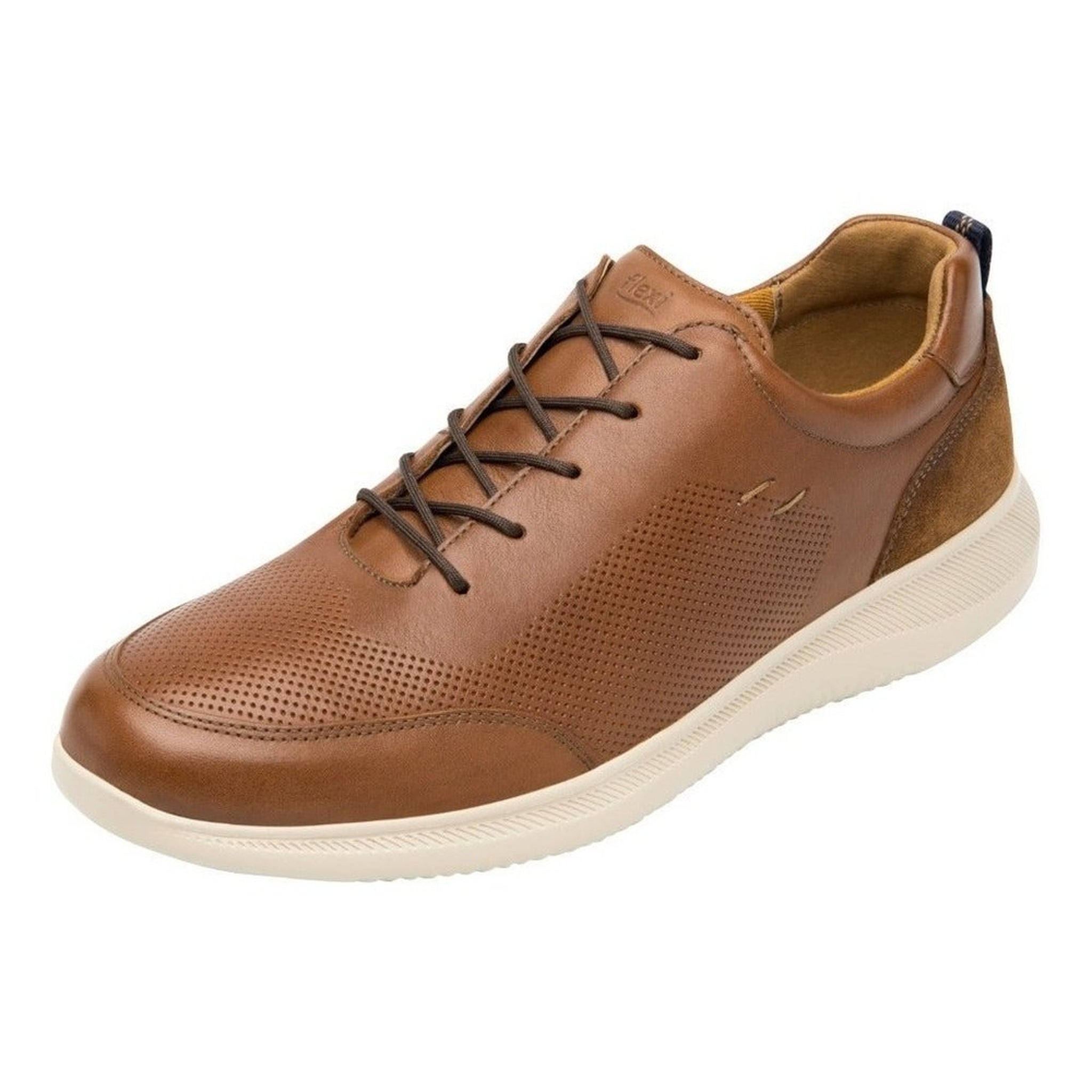 Zapato Flexi Para Hombre Tipo Derby 413005 Tan Flowtek