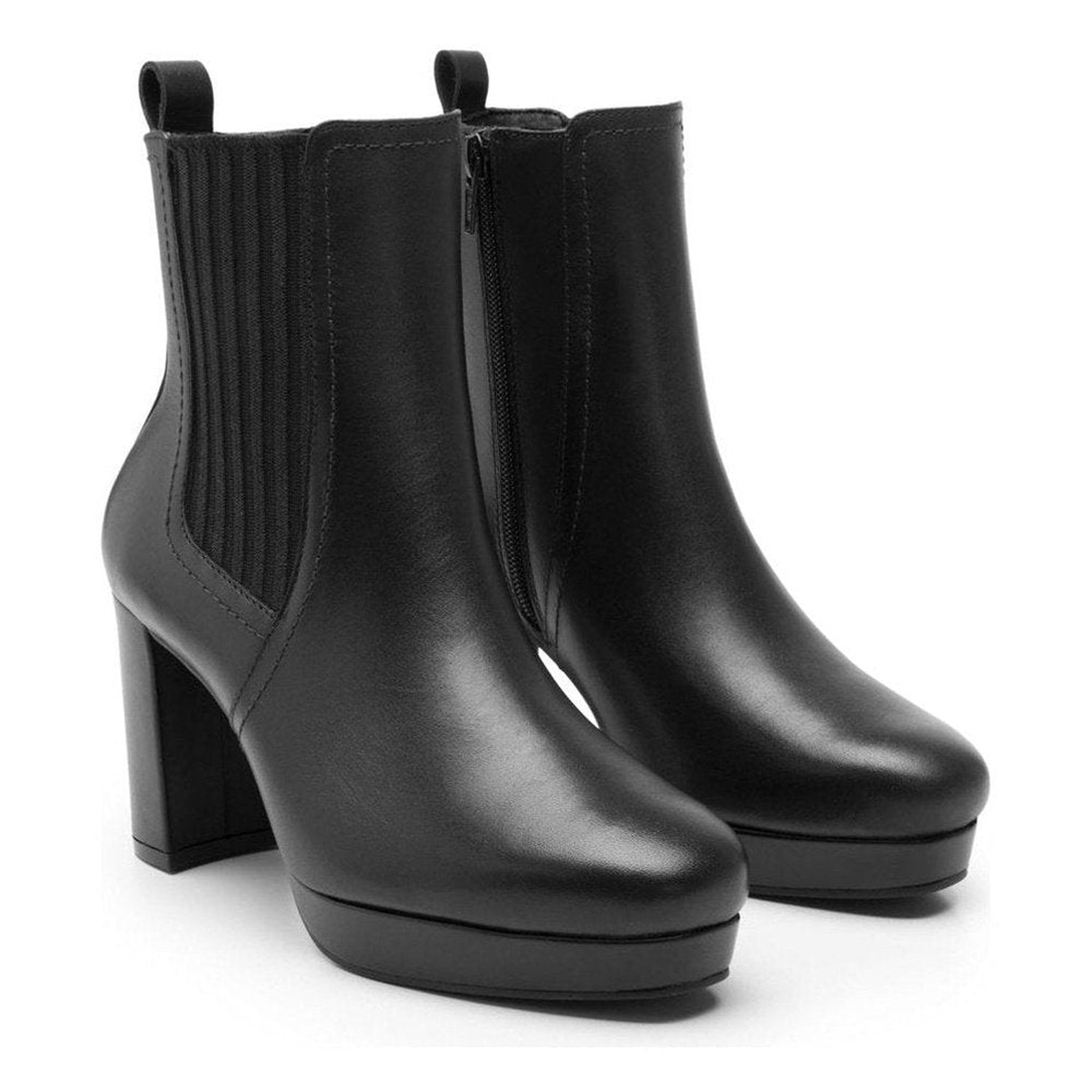 Botin De Tacon Para Mujer Flexi Cierre Lateral 118909 Negro