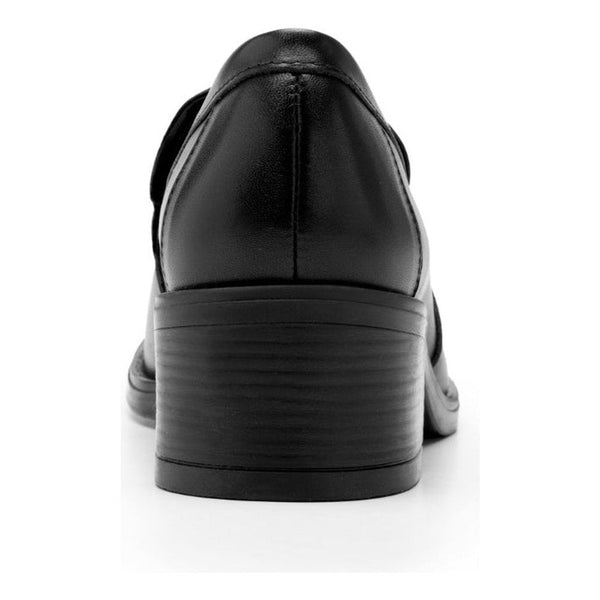 Mocasines Loafer Con Tacon De Mujer Flexi 119509 Piel Negro