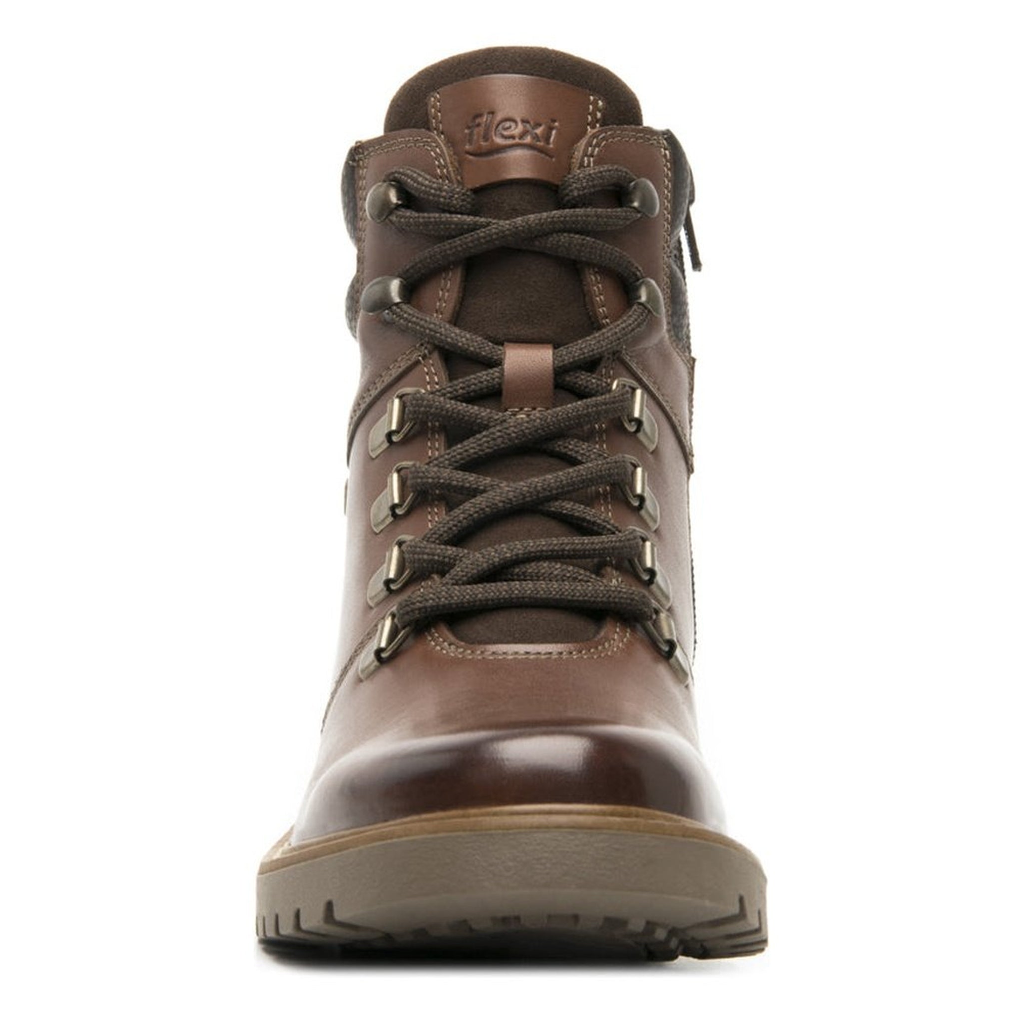 Botines Urbanos Flexi Mujer 37819 Cogñac Cierre Interno Piel