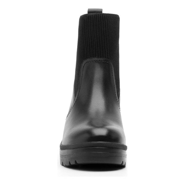 Bota Negra Con Tacon Urbana Para Mujer Flexi 119608 Comoda