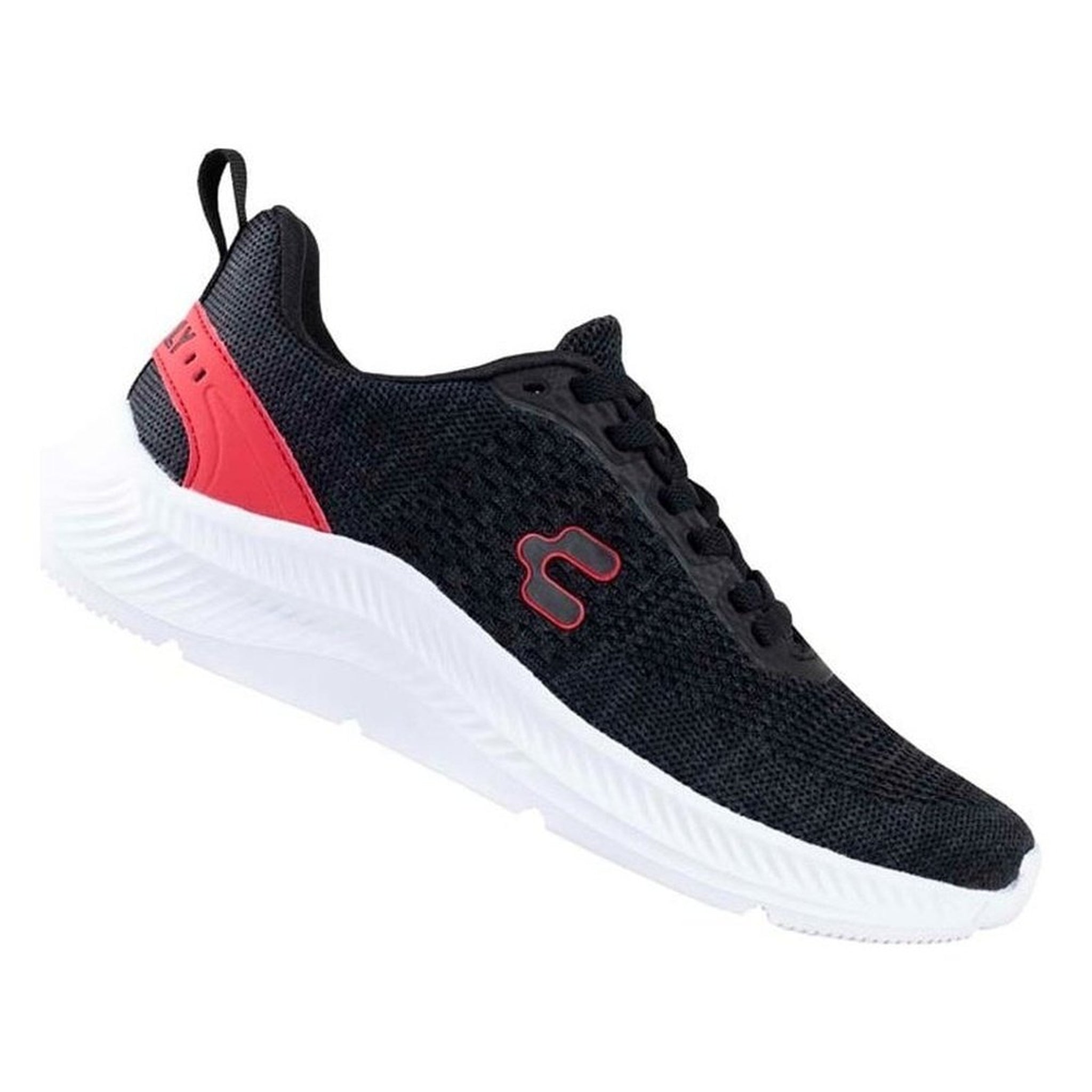 Tenis Charly Running Hombre Mujer Thinny 1086205 Negro Rojo
