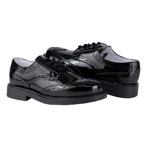 Zapato Escolar Charol Bostoniano Chabelo C562-a Negro Niñas