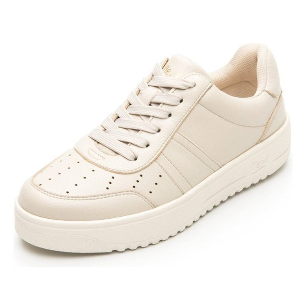 Tenis Urbanos Con Plataforma Para Mujer Flexi 103504 Beige